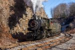 BLW 26 with the North Pole Limited westbound in the Nay Aug Gorge